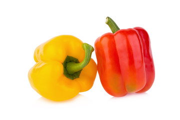 fresh pepper vegetables isolated on white background