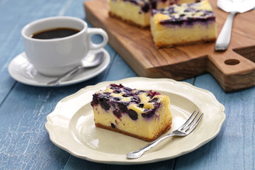 blueberry cheesecake, homemade dessert