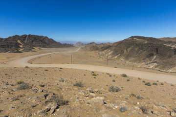 Barred country with rocky mountains