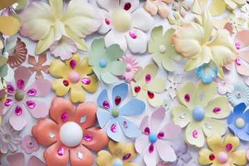 Artificial Flowers and Artificial Jewelry Background