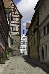 Fototapeta na wymiar Gasse in Rothenburg ob der Taubern