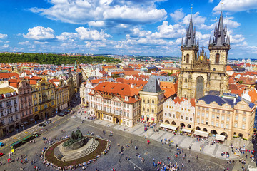 Obraz premium Rynek miejski w Pradze Praga, Republika Czeska