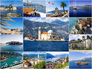 collage tourist attractions Montenegro