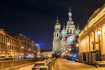 Fototapeta na wymiar Cathedral of Our Savior on Spilled Blood in St. Petersburg