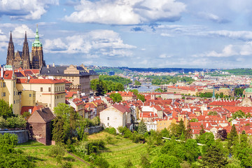 Fototapeta na wymiar panorama of Prague, Czech Republic