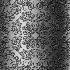 floral metal plate background