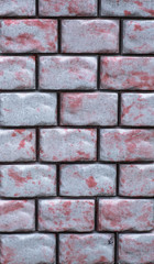 background colored brick wall