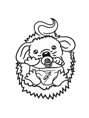 cute baby, infant pacifier diaper standing sweet little cute hedgehog
