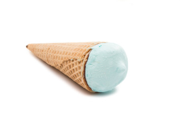 ice cream in waffle cup