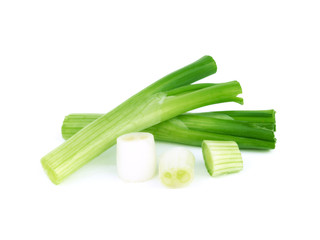 Green onion isolated on the white background