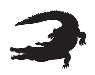 picture of silhouette of crocodile