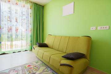 Two-tier bed in a children's room