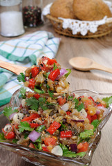 Eggplant salad with vegetables