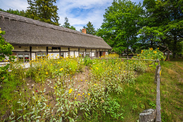 Old fisherman's houses in Kluki village, Poland. © Lukasz Janyst