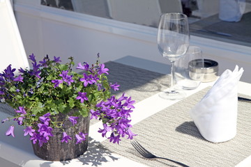 Cosy modern street cafe and restaurant  in Spain