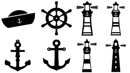 Marine en 8 icônes