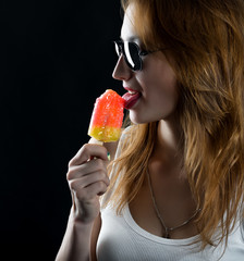 girl eating ice cream