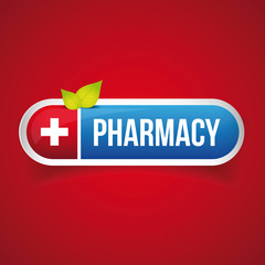 Pharmacy medical button vector