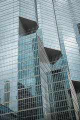 skyscrapers hacks clouds in the blue sky