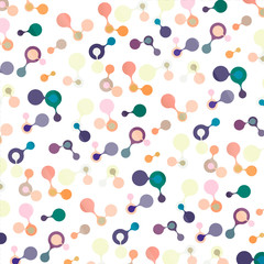 multicolor molecules seamless flat pattern