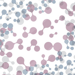 multicolor molecules flat pattern