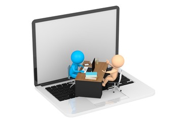 computer idea concept 3D rendering