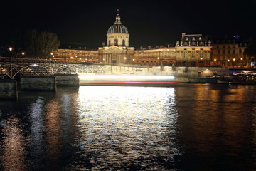 Night at the Seine River in Beautiful Paris during summer France