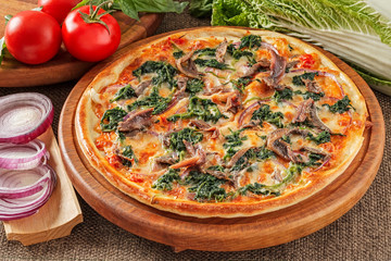 Pizza with anchovies