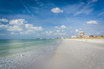 The Gulf of Mexico and beach at St. Pete Beach, Florida.