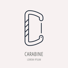 Vector Simple Logo Template Carabine