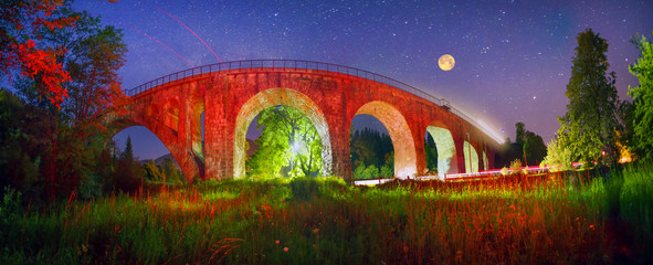 Obraz premium Night and pristine bridge