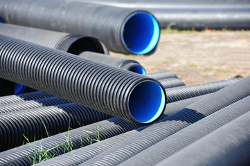Stacked PVC pipe