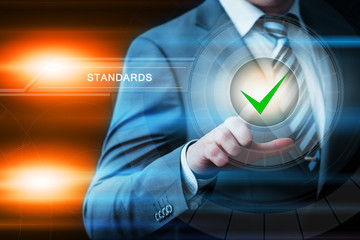 businessman pressing button on virtual screens