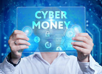 Businessman touching a dashboard with key performance indicator