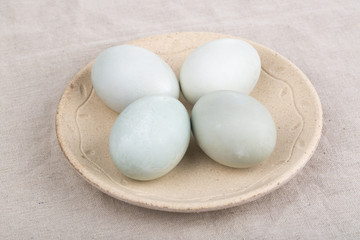 Salted Duck Egg in plate.