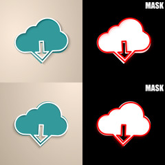 papierowa ikona z cieniem