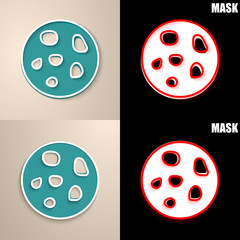 papierowa ikona z cieniem