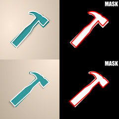 papierowa ikona z cieniem