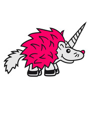 girl unicorn, horse pink funny baby goad comic cartoon sweet little cute hedgehog
