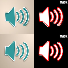 papierowa ikona z cieniem