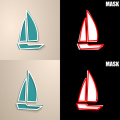 papierowa ikona z cieniem © vempireart