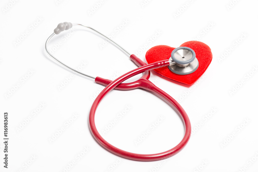 Wall mural stethoscope and red heart