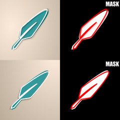 papierowa ikona z cieniem