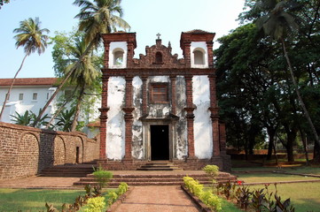 Old abandoned church in Old Goa, India