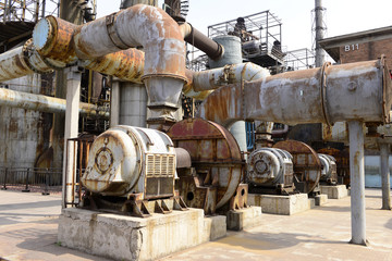 Fototapeta na wymiar old coal-gas factory in Beijing,China