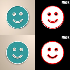 papierowa ikona z cieniem