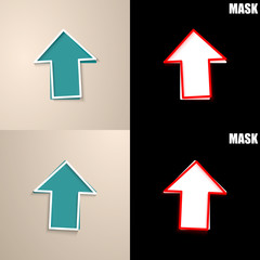 papierowa ikona z cieniem