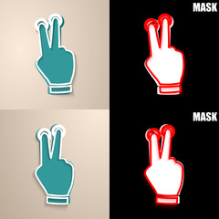 papierowa ikona z cieniem