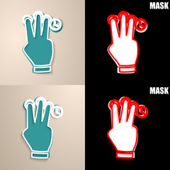 papierowa ikona z cieniem