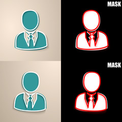 papierowa ikona z cieniem